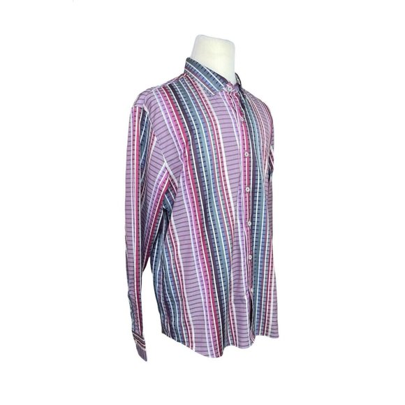 Tommy Bahama Purple Gray Plaid Long Sleeve Button Down Shirt XL - Picture 2 of 8